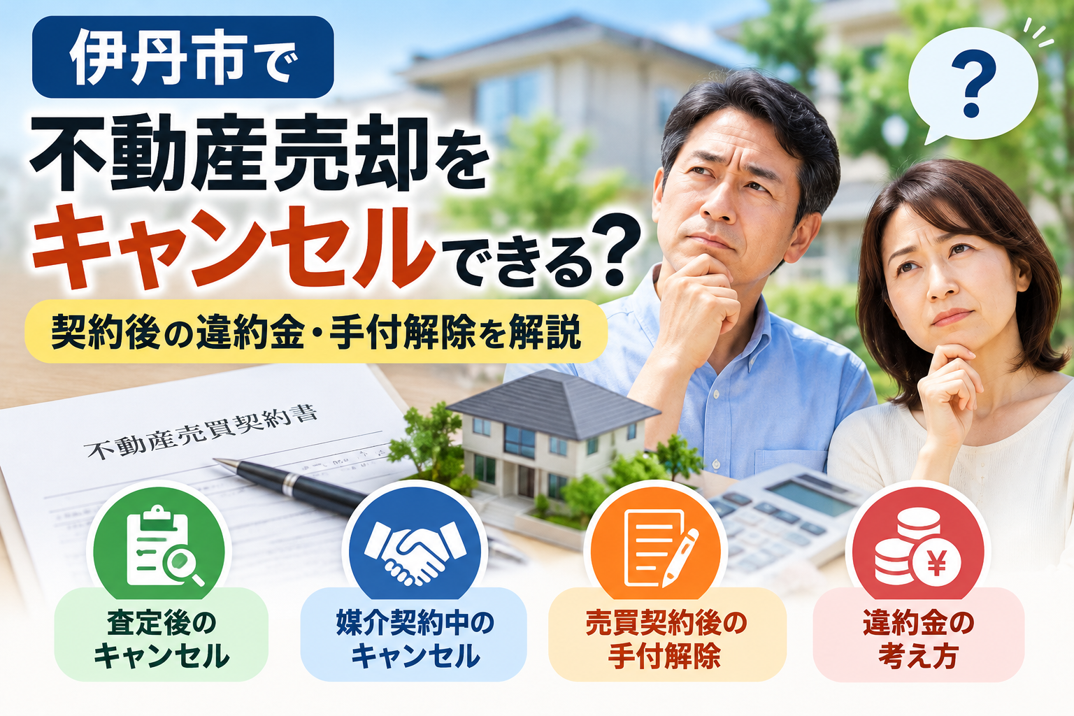 伊丹市で不動産売却をキャンセルする方法と売買契約後の手付解除・違約金の注意点